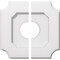Ekena Millwork Locke Architectural Grade PVC Contemporary Ceiling Medallion, Two Piece, 10"OD x 3"ID x 6"C x 1"P CMP10LE2-03000 - alternate 1